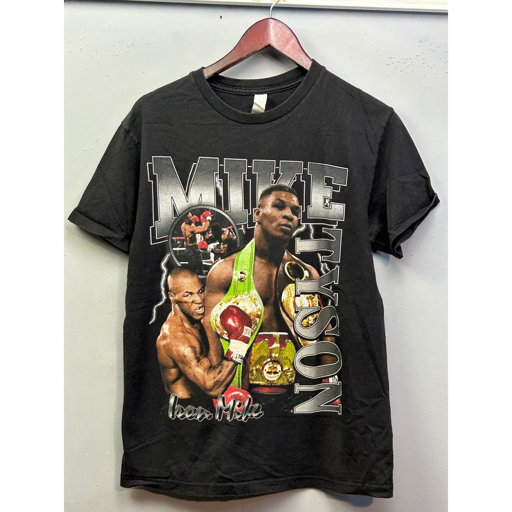 Mike Tyson Graphic T Shirt Mens‎ Medium Black Iron Mike Boxing Heavy